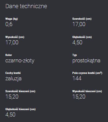 Kratka wentylacyjna czarno-złota z żaluzją 17x17 kominkowa dane techniczne.jpg