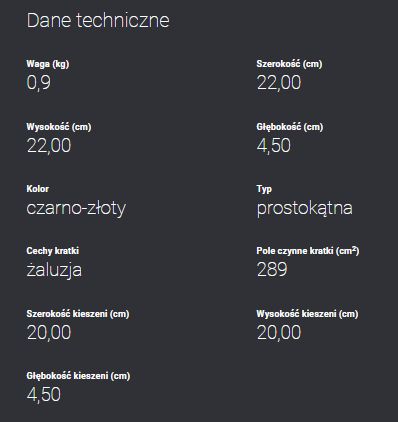 Kratka wentylacyjna czarno-złota z żaluzją 22x22 dane techniczne.jpg