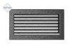 Kratka wentylacyjna czarno-srebrna z żaluzją 17x30