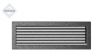 Kratka wentylacyjna czarno-srebrna z żaluzją 17x49
