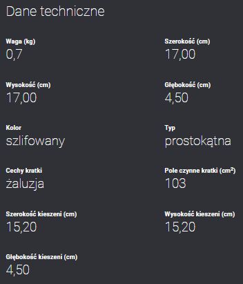 Kratka wentylacyjna FRESH szlifowana 17x17  opis.jpg