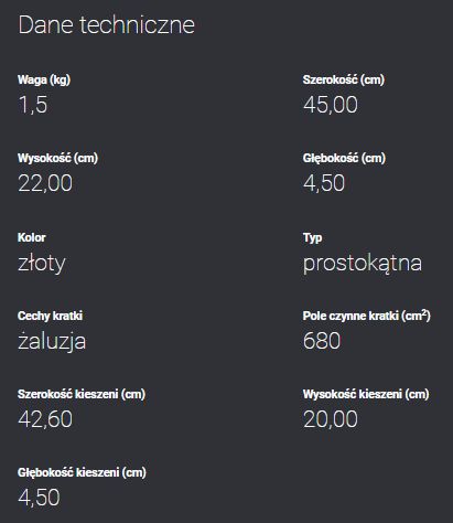 Kratka kominkowa pozłacana z żaluzją 22x45 dane techniczne.jpg